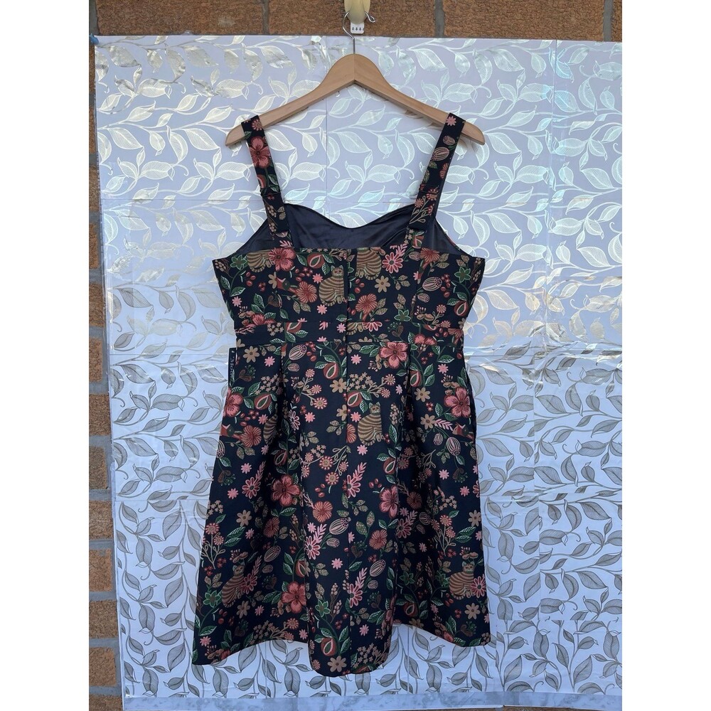 ModCloth Retired Tapestry Cat Floral Brocade Dress 12 Whimsigoth NWT - Picture 9 of 12